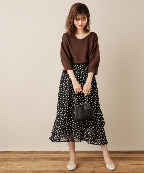 natural couture（ナチュラルクチュール）の「前後2WAYバルーン袖ニット（ニット/セーター・レディース・アイボリー/ブラウン/キャメル/ピンク/ボルドー・FREE）」の11枚目の写真