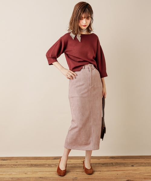 natural couture（ナチュラルクチュール）の「前後2WAYバルーン袖ニット（ニット/セーター・レディース・アイボリー/ブラウン/キャメル/ピンク/ボルドー・FREE）」の20枚目の写真