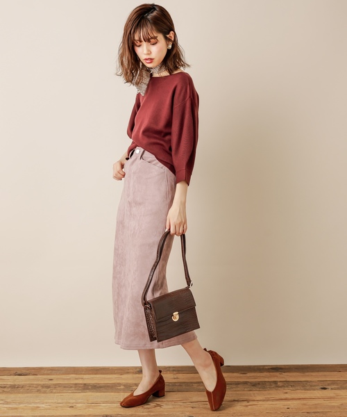 natural couture（ナチュラルクチュール）の「前後2WAYバルーン袖ニット（ニット/セーター・レディース・アイボリー/ブラウン/キャメル/ピンク/ボルドー・FREE）」の21枚目の写真