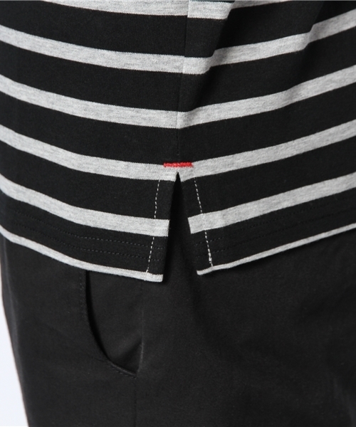 NANO universe（ナノユニバース）の「WEB限定 / グラデーションボーダーTee（Tシャツ/カットソー・メンズ・ネイビー/イエロー/グレー・MEDIUM/LARGE/X-LARGE/SMALL）」の11枚目の写真