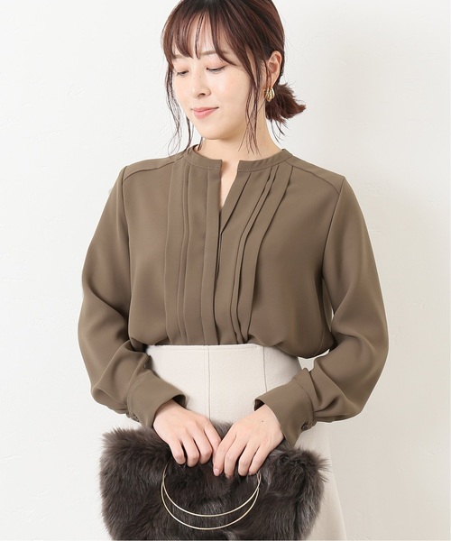 La TOTALITE(ラトータリテ)の「ランダムタックシャツ【手洗い可能】◆(シャツ/ブラウス・レディース・ホワイト/ブラック/ブラウン系その他・FREE)」の3枚目の写真