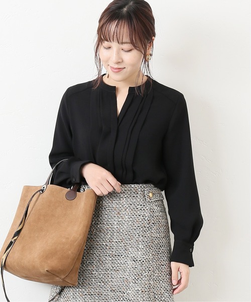 La TOTALITE(ラトータリテ)の「ランダムタックシャツ【手洗い可能】◆(シャツ/ブラウス・レディース・ホワイト/ブラック/ブラウン系その他・FREE)」の1枚目の写真