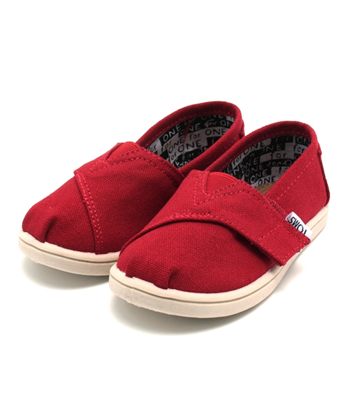 TOMS(トムス)の「ベビー キッズ トムス タイニークラシック キャンバス TOMS T CLSC Canvas(スニーカー・キッズ・ブラック/レッド/ネイビー/ピンク・14cm/13cm/15cm/12cm)」の4枚目の写真