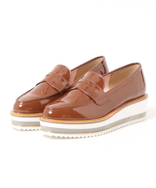 V SEVEN TWELVE THIRTY(ヴィセヴントゥエルヴサーティ)の「厚底ローファー(ドレスシューズ・レディース・ブラック/ブラウン/ピンクベージュ・22.5cm/23.5cm/24cm/24.5cm/23cm)」の1枚目の写真
