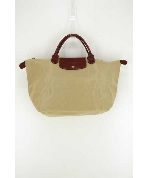 ブランド古着 パッカブルレザー切替ナイロンバッグ トートバッグ Longchamp ロンシャン のファッション通販 Zozoused