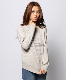 goa | 粗挽き杢 裏毛ﾌﾟﾘﾝﾄﾌﾟﾙｵｰﾊﾞｰ(スウェット)