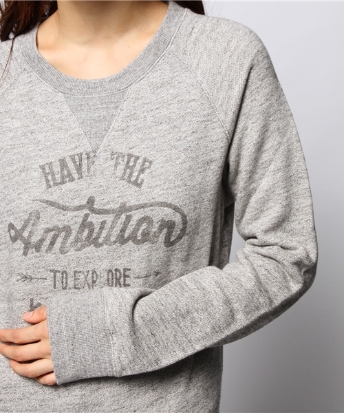 goa（ゴア）の「粗挽き杢 裏毛ﾌﾟﾘﾝﾄﾌﾟﾙｵｰﾊﾞｰ（スウェット・レディース・グレー/モカ/ベージュ・FREE）」の16枚目の写真