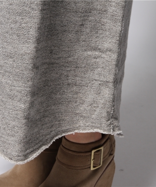 goa（ゴア）の「粗挽き杢 裏毛ﾌﾟﾘﾝﾄﾌﾟﾙｵｰﾊﾞｰ（スウェット・レディース・グレー/モカ/ベージュ・FREE）」の8枚目の写真