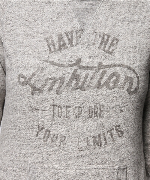 goa（ゴア）の「粗挽き杢 裏毛ﾌﾟﾘﾝﾄﾌﾟﾙｵｰﾊﾞｰ（スウェット・レディース・グレー/モカ/ベージュ・FREE）」の9枚目の写真