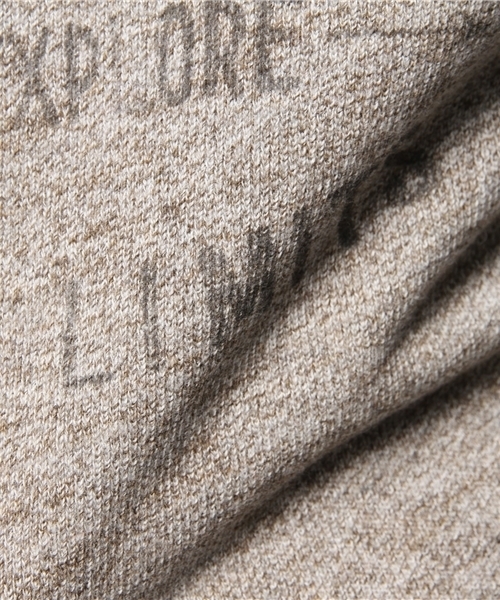 goa（ゴア）の「粗挽き杢 裏毛ﾌﾟﾘﾝﾄﾌﾟﾙｵｰﾊﾞｰ（スウェット・レディース・グレー/モカ/ベージュ・FREE）」の4枚目の写真