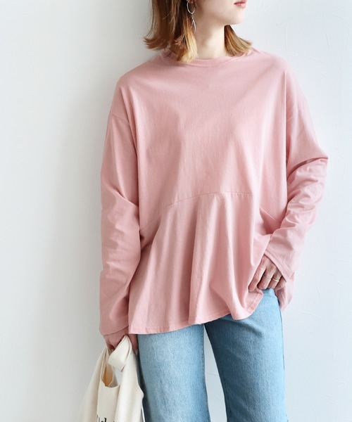 reca（レカ）の「ウエスト切替え フレアカットソー（Tシャツ/カットソー・レディース・ホワイト/ピンク/ブルー系その他/ミント・FREE）」の2枚目の写真