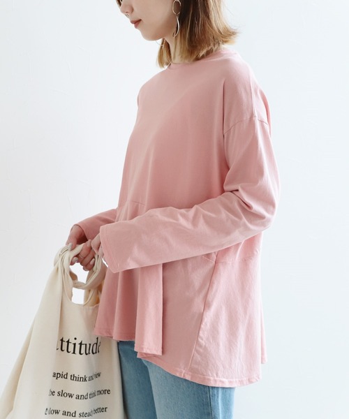 reca（レカ）の「ウエスト切替え フレアカットソー（Tシャツ/カットソー・レディース・ホワイト/ピンク/ブルー系その他/ミント・FREE）」の6枚目の写真