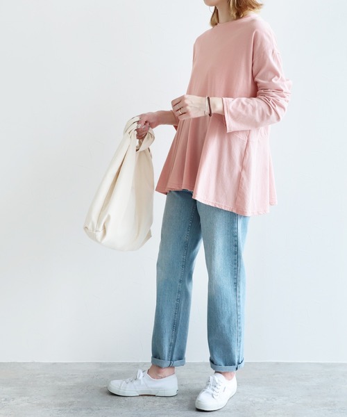 reca（レカ）の「ウエスト切替え フレアカットソー（Tシャツ/カットソー・レディース・ホワイト/ピンク/ブルー系その他/ミント・FREE）」の8枚目の写真