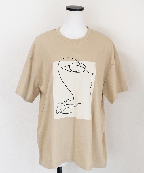 Marient（マリエント）の「アートプリントTシャツ/TEE（Tシャツ/カットソー・レディース・ホワイト/ベージュ・FREE）」の8枚目の写真