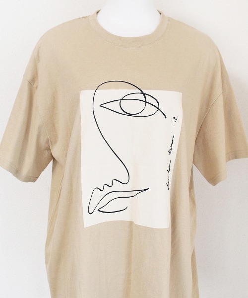 Marient（マリエント）の「アートプリントTシャツ/TEE（Tシャツ/カットソー・レディース・ホワイト/ベージュ・FREE）」の6枚目の写真