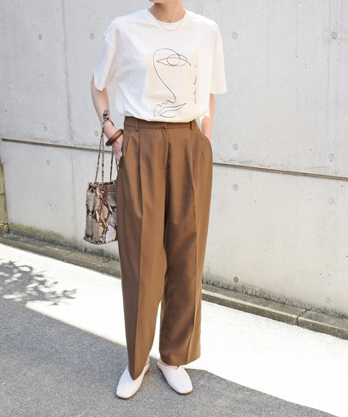 Marient（マリエント）の「アートプリントTシャツ/TEE（Tシャツ/カットソー・レディース・ホワイト/ベージュ・FREE）」の11枚目の写真