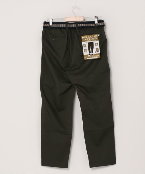 JEANS MATE（ジーンズメイト）の「ベルト付きアンクル丈イージーパンツ　クロップドパンツ　軽量タイプ素材（その他パンツ・メンズ・チャコールグレー/ブラック/ベージュ/カーキ・MEDIUM/LARGE/X-LARGE）」の5枚目の写真
