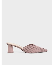 プリーテッド ポインテッドトゥミュール / Pleated Pointed Toe Mules