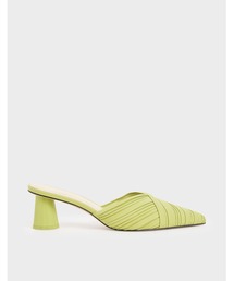 プリーテッド ポインテッドトゥミュール / Pleated Pointed Toe Mules