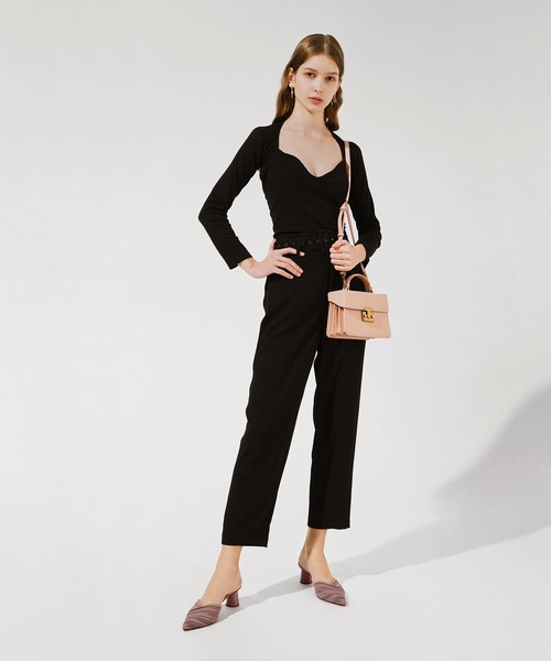 CHARLES & KEITH（チャールズ & キース）の「プリーテッド ポインテッドトゥミュール / Pleated Pointed Toe Mules（サンダル・レディース・ブラック/イエロー/スモークピンク/グリーン・22.5cm/23cm/23.5cm/24.5cm/25cm/25.5cm）」の9枚目の写真
