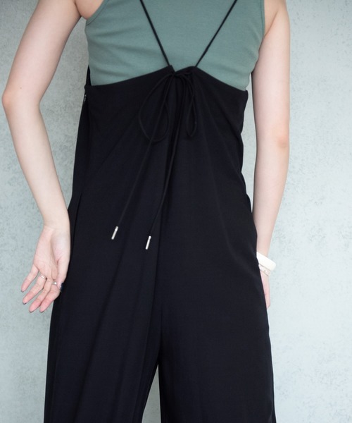 Aunt Marie's（アントマリーズ）の「キャミソールオールインワン(紐調節可能)【AUNT MARIE'S】（つなぎ/オールインワン・レディース・イエロー/ブラウン/ブラック・FREE）」の7枚目の写真