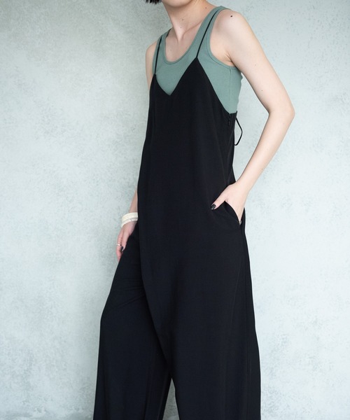 Aunt Marie's（アントマリーズ）の「キャミソールオールインワン(紐調節可能)【AUNT MARIE'S】（つなぎ/オールインワン・レディース・イエロー/ブラウン/ブラック・FREE）」の10枚目の写真