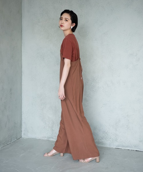 Aunt Marie's（アントマリーズ）の「キャミソールオールインワン(紐調節可能)【AUNT MARIE'S】（つなぎ/オールインワン・レディース・イエロー/ブラウン/ブラック・FREE）」の16枚目の写真