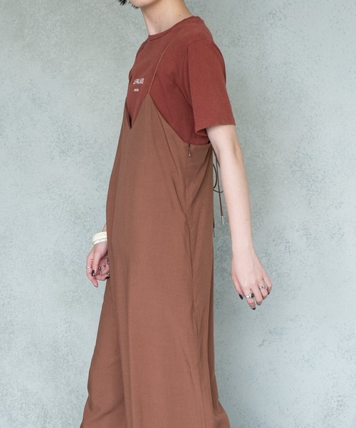 Aunt Marie's（アントマリーズ）の「キャミソールオールインワン(紐調節可能)【AUNT MARIE'S】（つなぎ/オールインワン・レディース・イエロー/ブラウン/ブラック・FREE）」の17枚目の写真