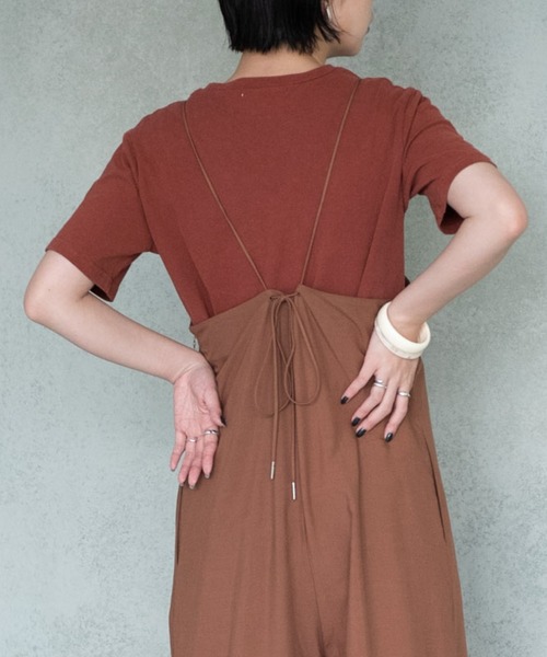 Aunt Marie's（アントマリーズ）の「キャミソールオールインワン(紐調節可能)【AUNT MARIE'S】（つなぎ/オールインワン・レディース・イエロー/ブラウン/ブラック・FREE）」の18枚目の写真