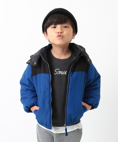 devirock（デビロック）の「中綿ジャケット（ダウンジャケット/コート・キッズ・イエロー系その他/ブルー系その他/ブラウン系その他2/ブラック/ベージュ系その他/ブラウン系その他/パープル系その他/レッド系その他/キャメル/モカ・130cm/160cm/110cm/80ｃｍ/90cm/150cm/120cm/140cm/100cm）」の6枚目の写真