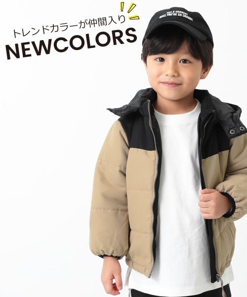 devirock（デビロック）の「中綿ジャケット（ダウンジャケット/コート・キッズ・イエロー系その他/ブルー系その他/ブラウン系その他2/ブラック/ベージュ系その他/ブラウン系その他/パープル系その他/レッド系その他/キャメル/モカ・130cm/160cm/110cm/80ｃｍ/90cm/150cm/120cm/140cm/100cm）」の13枚目の写真