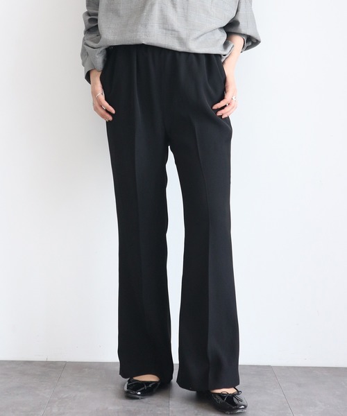 AMERICAN HOLIC（アメリカンホリック）の「センタープレス細見えイージーパンツ　＊（その他パンツ・レディース・ブラック/ネイビー/モカ・MEDIUM/LARGE/L/M）」の2枚目の写真