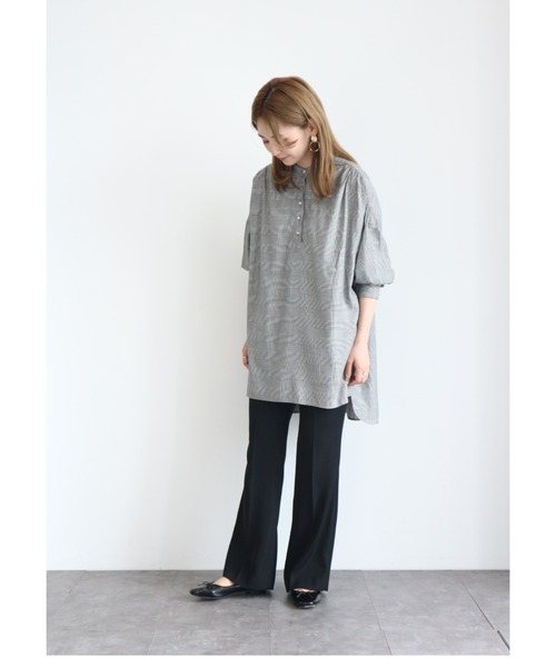 AMERICAN HOLIC（アメリカンホリック）の「センタープレス細見えイージーパンツ　＊（その他パンツ・レディース・ブラック/ネイビー/モカ・MEDIUM/LARGE/L/M）」の5枚目の写真