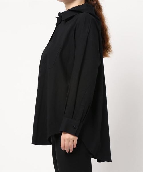 ENVYM(アンビー)の「フーディーBlouse(シャツ/ブラウス・レディース・ブラック/ホワイト・FREE)」の3枚目の写真