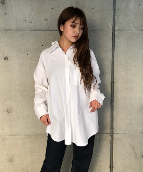 ENVYM(アンビー)の「フーディーBlouse(シャツ/ブラウス・レディース・ブラック/ホワイト・FREE)」の5枚目の写真