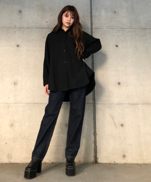 ENVYM(アンビー)の「フーディーBlouse(シャツ/ブラウス・レディース・ブラック/ホワイト・FREE)」の12枚目の写真