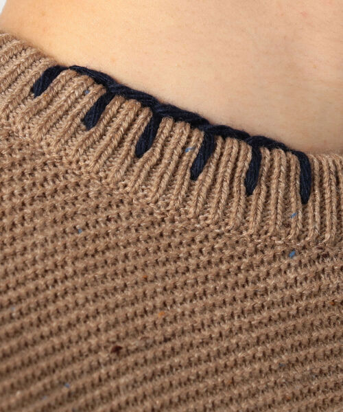 GLOSTER（グロスター）の「ハンドステッチ プルオーバーニット（ニット/セーター・メンズ・グレー/ネイビー/ブラウン・SMALL/LARGE/MEDIUM/X-LARGE）」の13枚目の写真