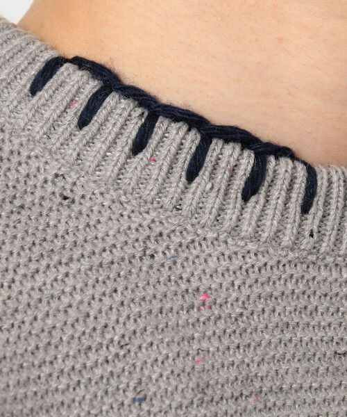 GLOSTER（グロスター）の「ハンドステッチ プルオーバーニット（ニット/セーター・メンズ・グレー/ネイビー/ブラウン・SMALL/LARGE/MEDIUM/X-LARGE）」の11枚目の写真