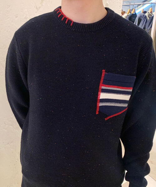 GLOSTER（グロスター）の「ハンドステッチ プルオーバーニット（ニット/セーター・メンズ・グレー/ネイビー/ブラウン・SMALL/LARGE/MEDIUM/X-LARGE）」の19枚目の写真