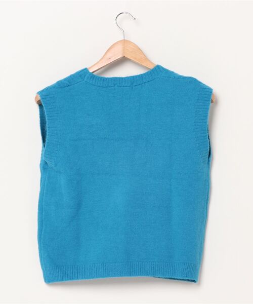 DING（ディング）の「DING/ケーブルニットベスト（ベスト・レディース・オフホワイト/ブルー/ベージュ・FREE）」の8枚目の写真