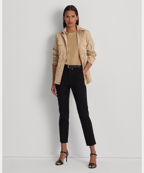 LAUREN RALPH LAUREN(ローレン ラルフ ローレン)の「ストレッチ コットンブレンド パンツ(その他パンツ・レディース・ブラック系1・2/0/4/00/6/8/10)」の1枚目の写真