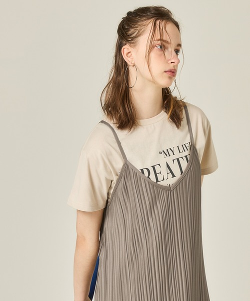 coca(coca)(コカ)の「プリーツキャミワンピース(ワンピース・レディース・ブラック/カーキ/ベージュ/オレンジ/ブラウン/グリーン・ONE SIZE)」の12枚目の写真