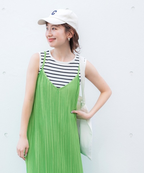 coca(coca)(コカ)の「プリーツキャミワンピース(ワンピース・レディース・ブラック/カーキ/ベージュ/オレンジ/ブラウン/グリーン・ONE SIZE)」の15枚目の写真