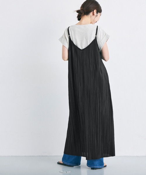 coca(coca)(コカ)の「プリーツキャミワンピース(ワンピース・レディース・ブラック/カーキ/ベージュ/オレンジ/ブラウン/グリーン・ONE SIZE)」の20枚目の写真