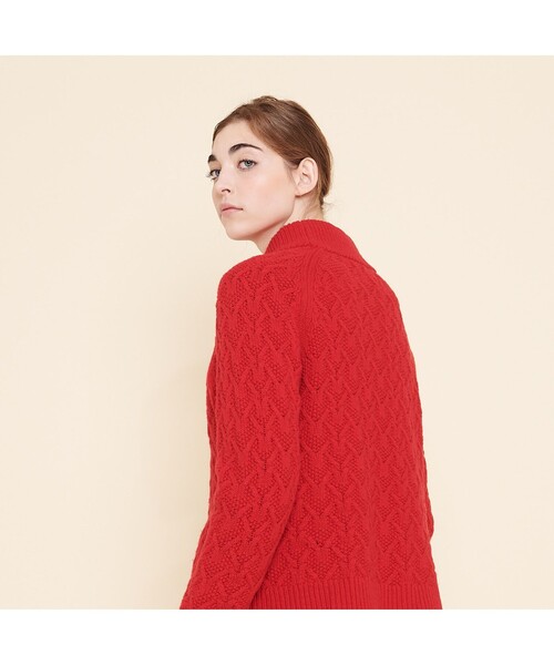 AIGLE(エーグル)の「NOFER(ニット/セーター・レディース・ホワイト/レッド・S/M/L)」の3枚目の写真