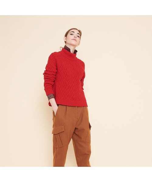 AIGLE(エーグル)の「NOFER(ニット/セーター・レディース・ホワイト/レッド・S/M/L)」の4枚目の写真