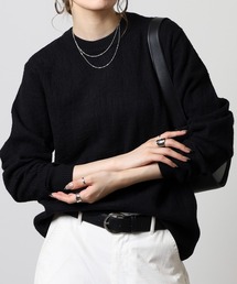 REGIEVO シンプルで暖かい大人のニット ジャガードクルーセーター