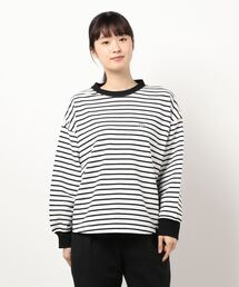 KRIFF MAYER Lady's Collection | ボーダーワンポイントゆるTシャツ(Tシャツ/カットソー)