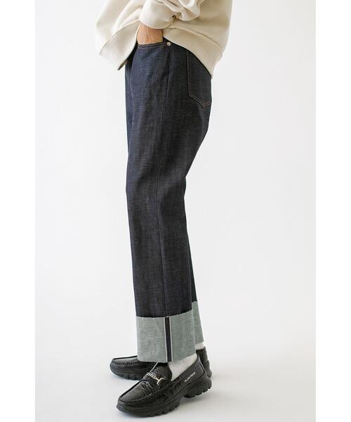 MONKEY TIME（モンキータイム）の「＜monkey time＞ SELVAGE DENIM ROLL UP STRAIGHT/ロールアップデニムパンツ（デニムパンツ・メンズ・ネイビー・X-LARGE/MEDIUM/LARGE/SMALL）」の4枚目の写真