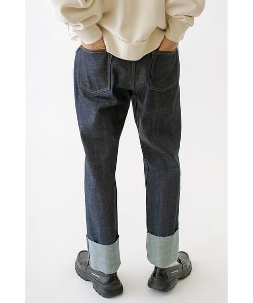 MONKEY TIME（モンキータイム）の「＜monkey time＞ SELVAGE DENIM ROLL UP STRAIGHT/ロールアップデニムパンツ（デニムパンツ・メンズ・ネイビー・X-LARGE/MEDIUM/LARGE/SMALL）」の5枚目の写真